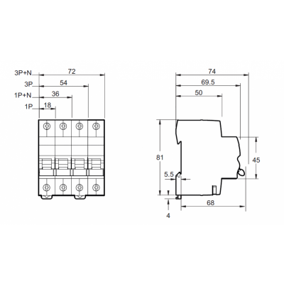 Wyłącznik nadprądowy K60 K60N-C16-3 C16A 3P A9K02316 SCHNEIDER (A9K02316)